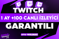 ⭐[KALİTELİ] TWİTCH 1 AY +100 CANLI İZLEYİCİ⭐