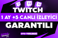 ⭐[KALİTELİ] TWİTCH 1 AY +5 CANLI İZLEYİCİ⭐
