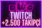  ❤️ [KALİTELİ] TWİTCH +2.500 TAKİPÇİ [HIZLI] ❤️