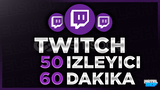 ⭐ [KALİTELİ] TWİTCH 60 DAKİKA 50 İZLEYİCİ