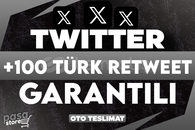 ⭐[KALİTELİ] TWİTTER +100 TÜRK RETWEET GARANTİLİ⭐