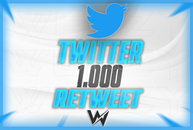⭐(KALİTELİ) TWİTTER 1.000 RETWEET⭐