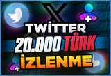 ⭐[Kaliteli] Twitter 20.000 Türk İzlenme⭐