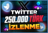 ⭐[Kaliteli] Twitter 250.000 Türk İzlenme⭐