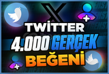 ⭐[Kaliteli] Twitter 4.000 Gerçek Beğeni ⭐