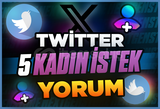 ⭐[Kaliteli] Twitter 5 Kadın İstek Yorum ⭐