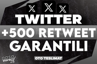 ⭐[KALİTELİ] TWİTTER +500 RETWEET GARANTİLİ⭐