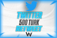 ⭐(KALİTELİ) TWİTTER 500 TÜRK RETWEET⭐