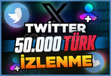 ⭐[Kaliteli] Twitter 50.000 Türk İzlenme⭐