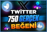 ⭐[Kaliteli] Twitter 750 Gerçek Beğeni ⭐