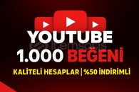 ⭐[KALİTELİ] YOUTUBE 1000 GERÇEK BEĞENİ⭐