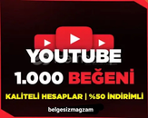 ⭐[KALİTELİ] YOUTUBE 1000 GERÇEK BEĞENİ⭐