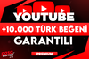 ⭐[KALİTELİ] YOUTUBE +10.000 TÜRK BEĞENİ⭐
