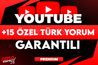 ⭐[KALİTELİ] YOUTUBE +15 ÖZEL CUSTOM TÜRK YORUM ⭐