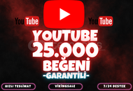⭐️[KALİTELİ] YOUTUBE 25.000 GERÇEK BEĞENİ⭐️