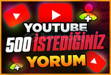 ⭐[Kaliteli] Youtube 500 İstediğiniz Yorum ⭐
