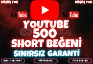 ⭐️[KALİTELİ] YOUTUBE 500 SHORT BEĞENİ⭐️
