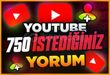 ⭐[Kaliteli] Youtube 750 İstediğiniz Yorum ⭐