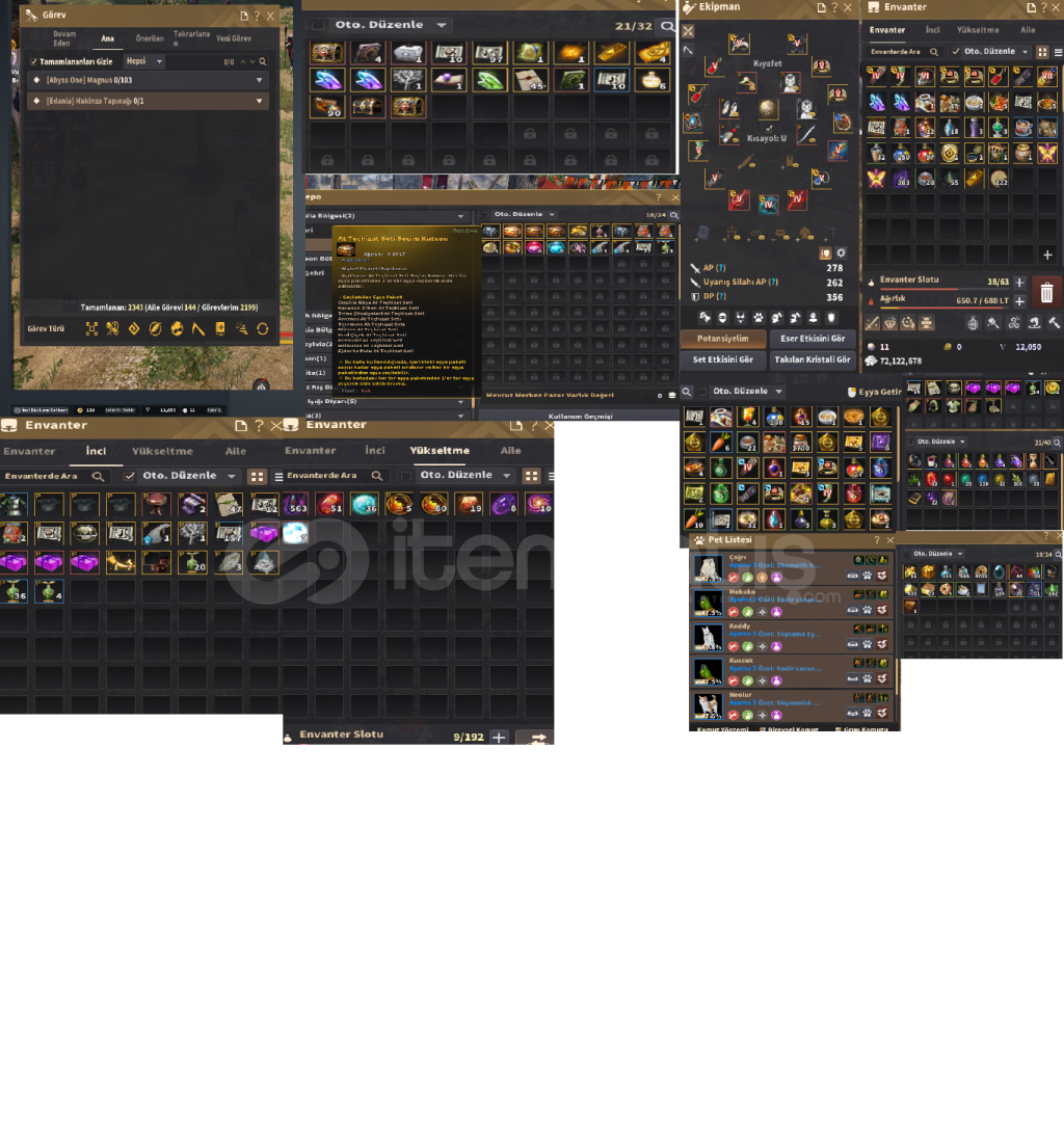 KAMP - PET- FULL ANA GÖREVİLERİ YAPILI HESAP  KAMP - PET- FULL ANA GÖREVİLERİ YAPILI HESAP