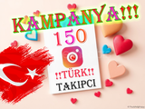 ⭐KAMPANYA!!⭐TÜRK⭐[GARANTİLİ] 150 TAKİPÇİ⭐