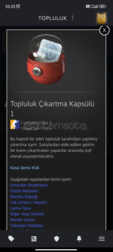 Topluluk çıkartma kapsülü 1