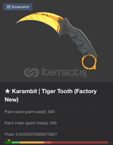 ★ Karambit | Tiger Tooth (Factory New)