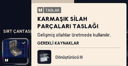 KARMAŞIK SİLAH PARÇALARI TASLAĞI - BLUEPRINT