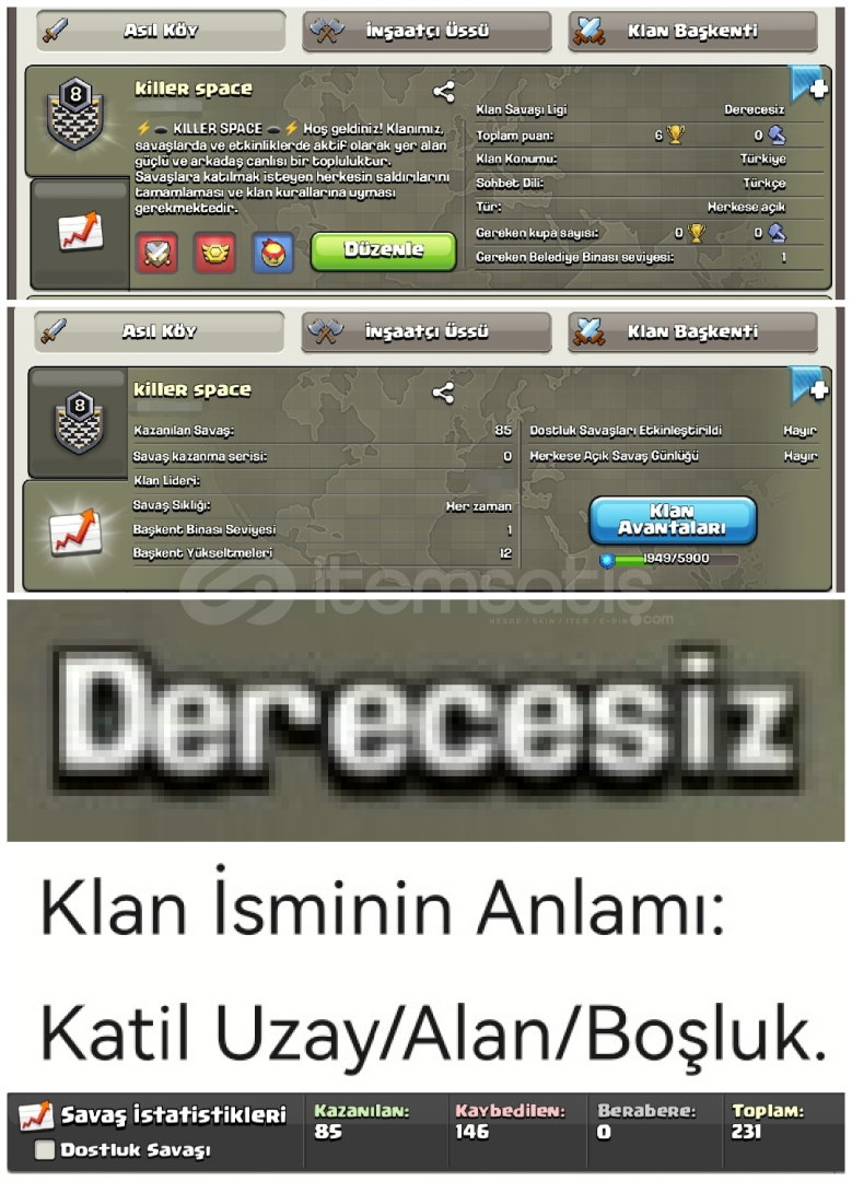 KATİL UZAY⚡LİG ÖZEL⚡BENZERSİZ İSİM⚡ÖZEL TASARIM KATİL UZAY⚡LİG ÖZEL⚡BENZERSİZ İSİM⚡ÖZEL TASARIM