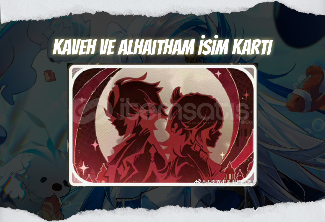 Kaveh ve Alhaitham isim kartı - KFC promo kod Kaveh ve Alhaitham isim kartı - KFC promo kod