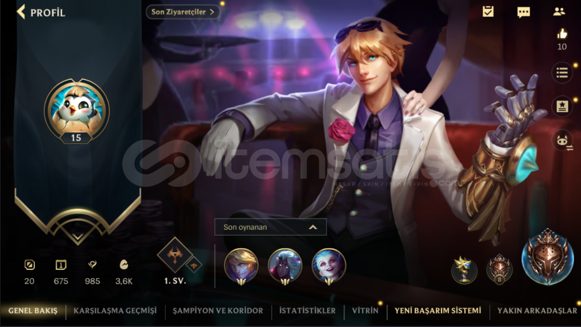 Kazanova Ezreal 7670 öz 5X Rastgele Kostüm Kazanova Ezreal 7670 öz 5X Rastgele Kostüm