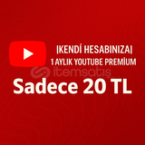 [KENDİ HESABINIZA] 1 AYLIK YOUTUBE PREMİUM