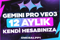 ✅| KENDİ HESABINIZA | 12 Ay Gemini Pro VEO 3