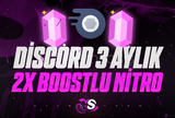 ⭐[KENDİ HESABINIZA] 3 Aylık 2x Boost Nitro⭐