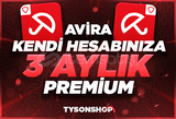 Kendi Hesabınıza 3 AYLIK AVİRA Prime/Premium