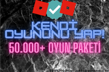 ⭐KENDİ OYUNUNU YAP!⭐1.000.000 OYUN PAKETİ⭐