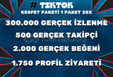 ⭐[KEŞFET ETKİLİ!]⭐20X TİKTOK KEŞFET PAKETİ⭐