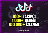 ⭐[KEŞFET ETKİLİ] BEĞENİ+İZLENME+TAKİPÇİ PAKETİ