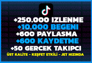 ⚡️[KEŞFET ETKİLİ + HIZLI]⚡5x MEGA TİKTOK PAKETİ