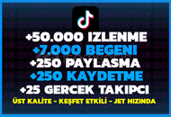 ⚡️[KEŞFET ETKİLİ + HIZLI]⚡5x MEGA TİKTOK PAKETİ