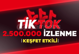 ⭐(Keşfet Etkili) Tik Tok 2.500.000 İzlenme⭐