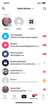 keşfeti ve canlı yayın açık olan hesap