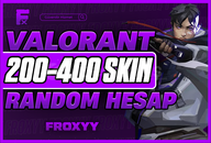⭐KESİN 200-400 SKİN PREMİUM RANDOM(TAZE STOK)