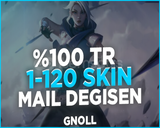 Kesin Tr Sunucu 1-120 Skin Mail Değişen Hesap