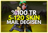⭐ Kesin TR Sunucu 5-120 Skin Mail Değişen Hesap