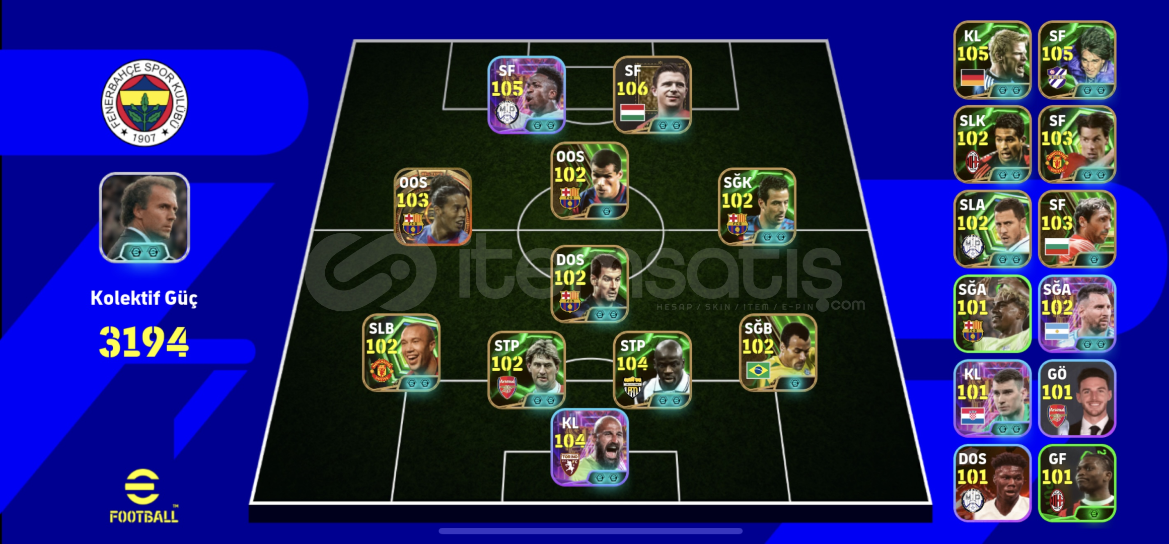 (KG 3194) VİNİ+PUSCAS+THURAM+RONALDİNHO+RİVALDO (KG 3194) VİNİ+PUSCAS+THURAM+RONALDİNHO+RİVALDO