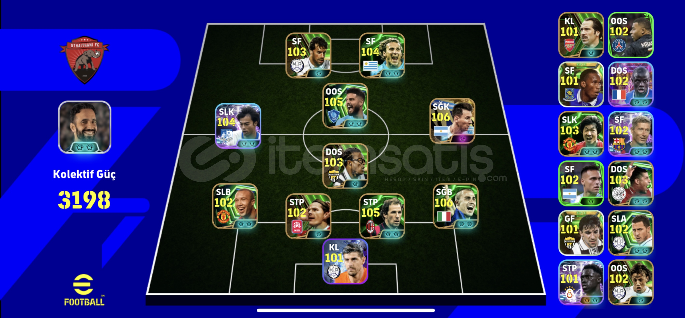 (KG 3198) BOMBACI INSİGNE+FORLAN+MESSİ+YUTOMA (KG 3198) BOMBACI INSİGNE+FORLAN+MESSİ+YUTOMA
