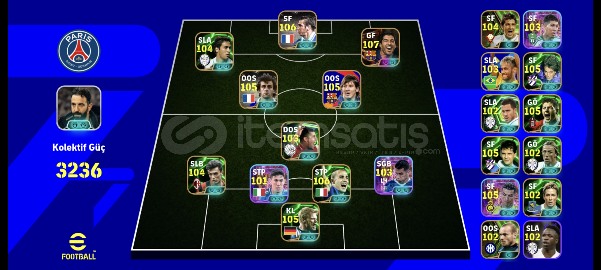 KG(3236) 107 SUAREZ,106 CANTONA LI MAİN HESAP KG(3236) 107 SUAREZ,106 CANTONA LI MAİN HESAP