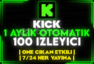 ✅ Kick 1 Ay 100 İzleyici✅ [OTO VE GERÇEK]