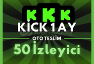 ⭐️KICK 1 AY 50 GERÇEK İZLEYİCİ (OTO)⭐️