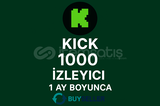⭐KICK 1 AY BOYUNCA 1000 İZLEYİCİ (GARANTİLİ)
